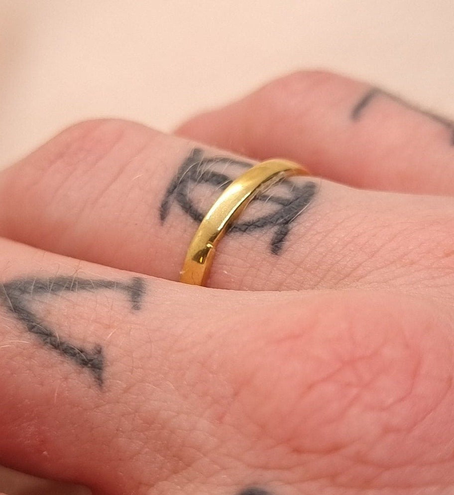 Solid Gold Classic Wedding Ring | 24k, 22k, 18k, 14k, 9k Pure Yellow Gold | Unisex Traditional Wedding Band, Handmade Bespoke Fine Jewellery