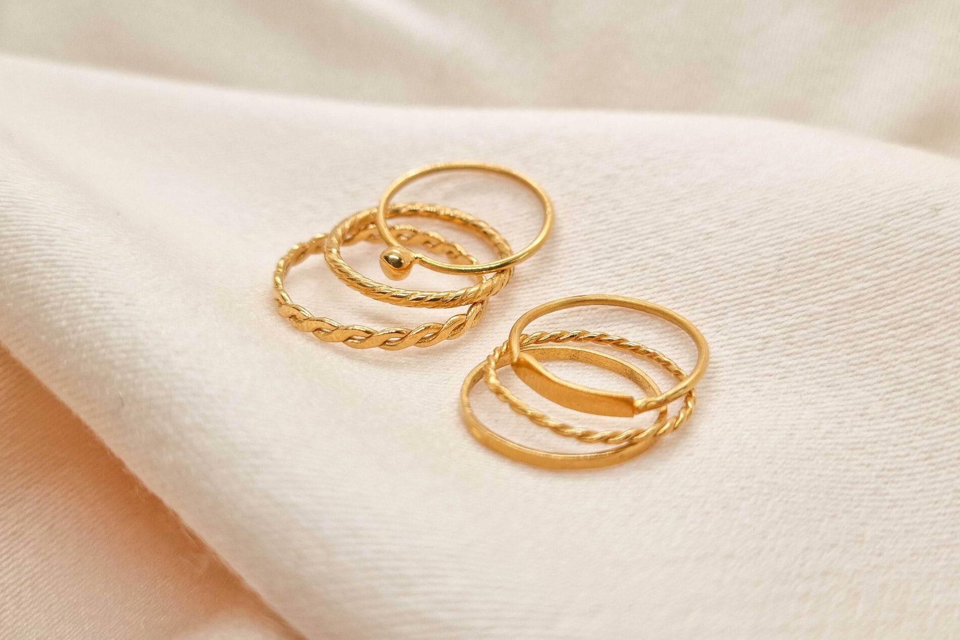 Solid Gold Plate Ring | 24k, 22k, 18k, 14k, 9k Pure Yellow Gold | Unisex Gold Stacker Ring, Handmade Natural Minimalist Jewellery