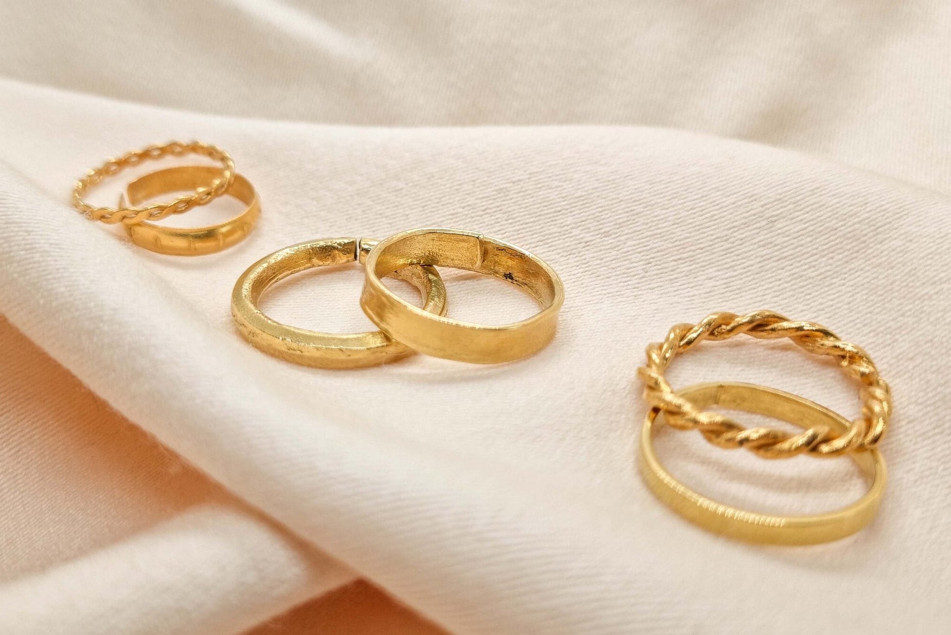 Solid Gold Round Edge Ring | 24k, 22k, 18k, 14k, 9k Pure Yellow Gold | Unisex Adjustable Gold Ring | Handmade Bespoke Fine Jewellery |